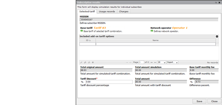 how itariff simulator works - simulation details